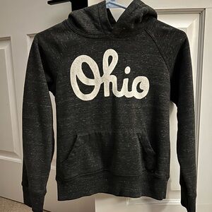 HOMAGE Charcoal Hoodie with White Script.  Boys 10